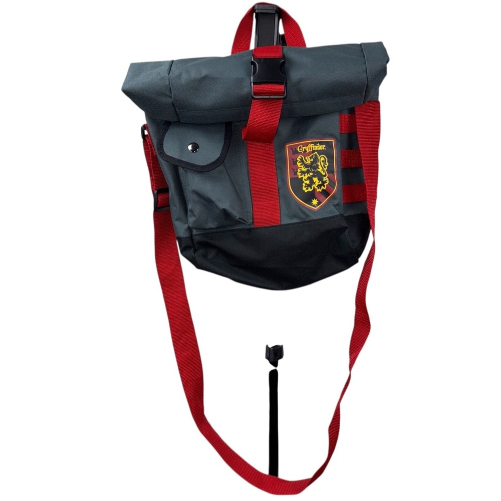Harry Potter Gryffindor Backpack – Open Top Book Bag with Snap Clasp